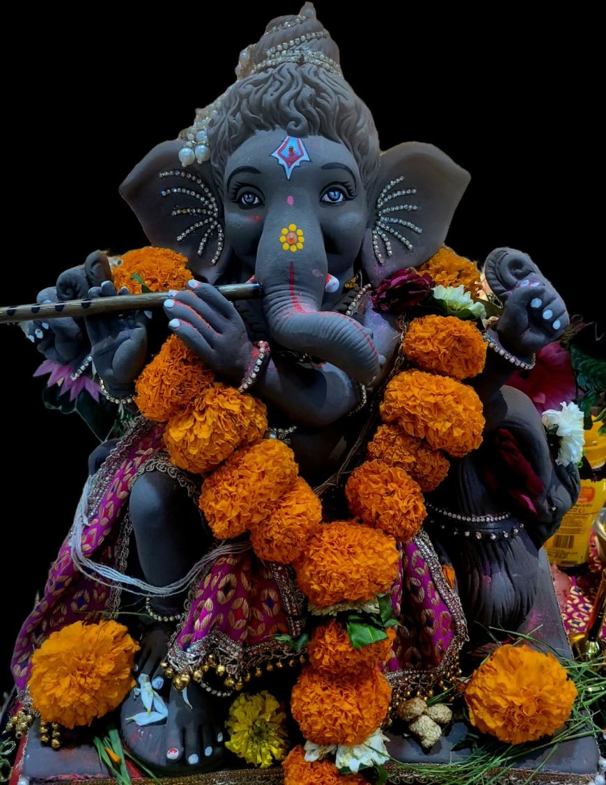 શ્રીજી સૌનું આરોગ્ય સારું રાખે તેવી પ્રાર્થના સાથે કૃષ્ણમ હોસ્પિટલમાં બાપ્પાની આરતી